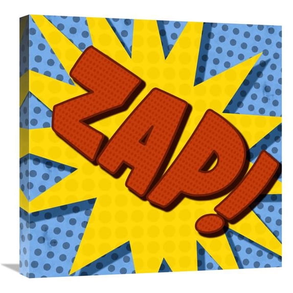 Global Gallery GCS-388382-2424-142 24 x 24 in. Word Power - Zap Art Print - BG.Studio