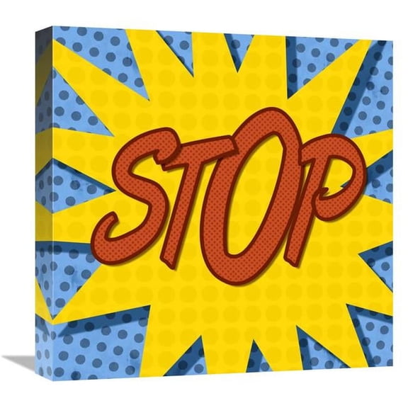 Global Gallery GCS-388385-1818-142 18 x 18 in. Word Power - Stop Art Print - BG.Studio