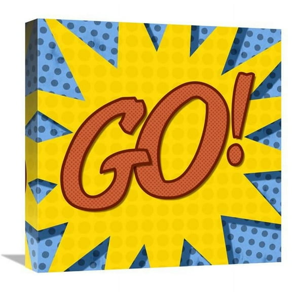 Global Gallery GCS-388386-1818-142 18 x 18 in. Word Power - Go Art Print - BG.Studio