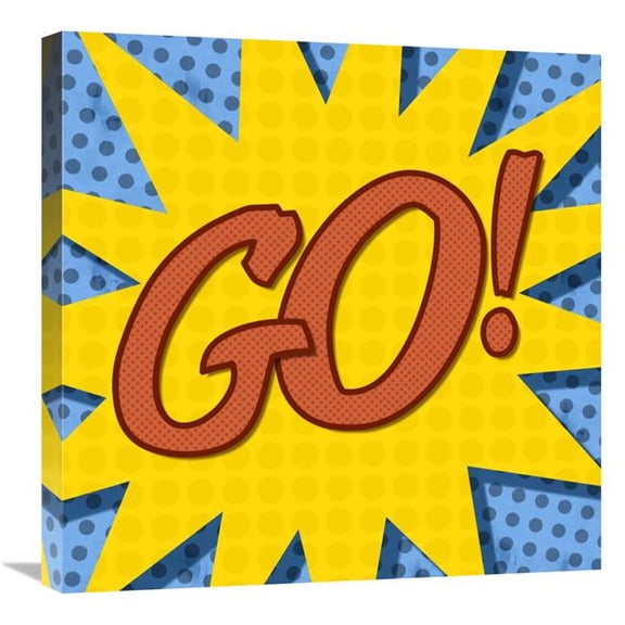Global Gallery GCS-388386-2424-142 24 x 24 in. Word Power - Go Art Print - BG.Studio