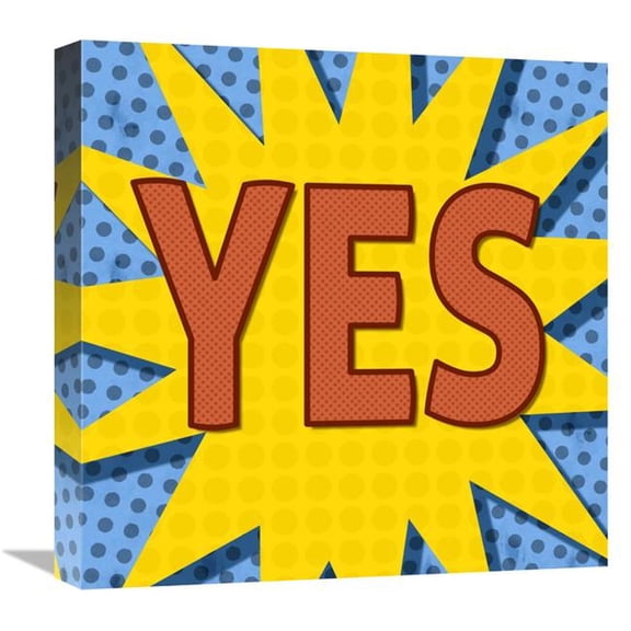 Global Gallery GCS-388387-1818-142 18 x 18 in. Word Power - Yes Art Print - BG.Studio