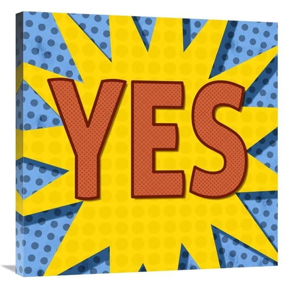 Global Gallery GCS-388387-3030-142 30 x 30 in. Word Power - Yes Art Print - BG.Studio