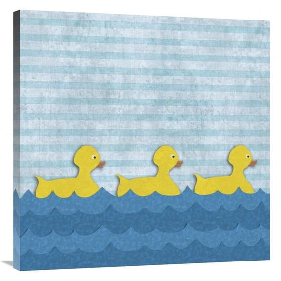 Global Gallery GCS-388519-3636-142 36 x 36 in. Ducks - Three Baby Ducks Art Print - BG.Studio