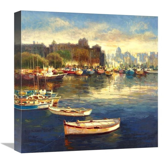 Global Gallery GCS-39151-1818-142 18 x 18 in. Harbor At Dusk Art Print - Arcobaleno