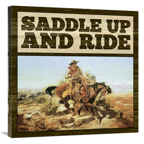 Global Gallery GCS-394759-3030-142 30 x 30 in. Western - Saddle Up Art Print - BG.Studio