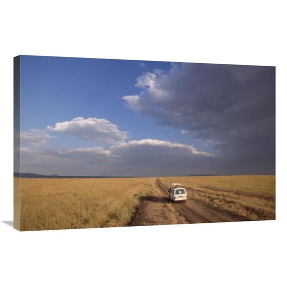Global Gallery GCS-452973-2436-142 24 x 36 in. Ecotourists in the Serengeti Ecosystem, Kenya & Tanzania Border Art Print - Gerry Ellis