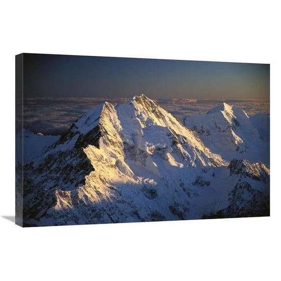 Global Gallery GCS-453404-2030-142 20 x 30 in. Eastern Faces of Mt Cook & Mt Tasman At Dawn, New Zealand Art Print - Colin Monteath