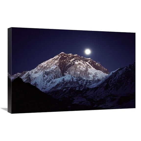 Global Gallery GCS-453419-2030-142 20 x 30 in. Moon Over Nuptse From Lobuche, Khumbu Region, Nepal Art Print - Colin Monteath