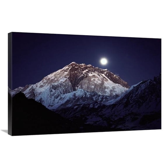 Global Gallery GCS-453419-2436-142 24 x 36 in. Moon Over Nuptse From Lobuche, Khumbu Region, Nepal Art Print - Colin Monteath