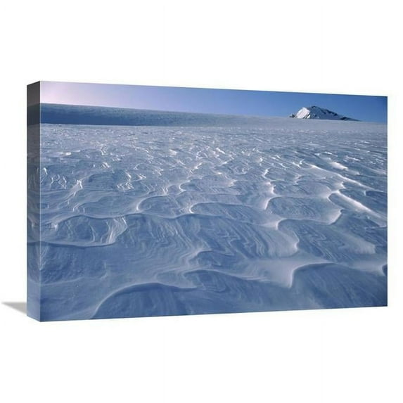Global Gallery GCS-453484-1624-142 16 x 24 in. Wind Waves on Snow, Garden of Eden, Southern Alps, New Zealand Art Print - Ned Norton