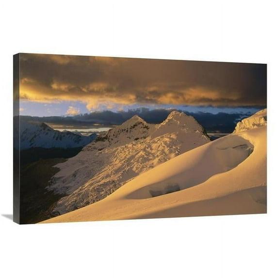 Global Gallery GCS-453524-2436-142 24 x 36 in. Sunset on Chinchey Massif, Cordillera Blanca, Peru Art Print - Grant Dixon