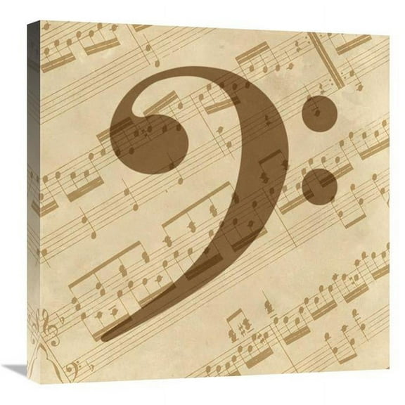 Global Gallery GCS-453944-2424-142 24 x 24 in. Music - Bass Clef Art Print - BG.Studio