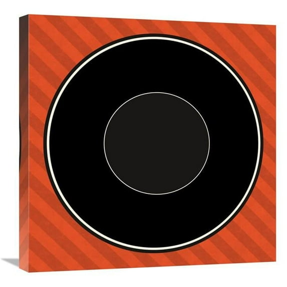 Global Gallery GCS-467119-2424-142 24 x 24 in. Mealtime - Red Stripes - Plate Art Print - BG.Studio