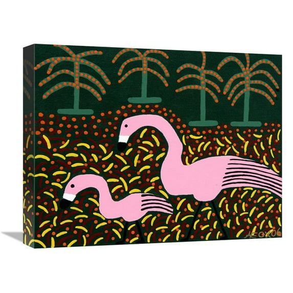 Global Gallery GCS-479199-1620-142 16 x 20 in. Flamingos Art Print - Ulrick Fox