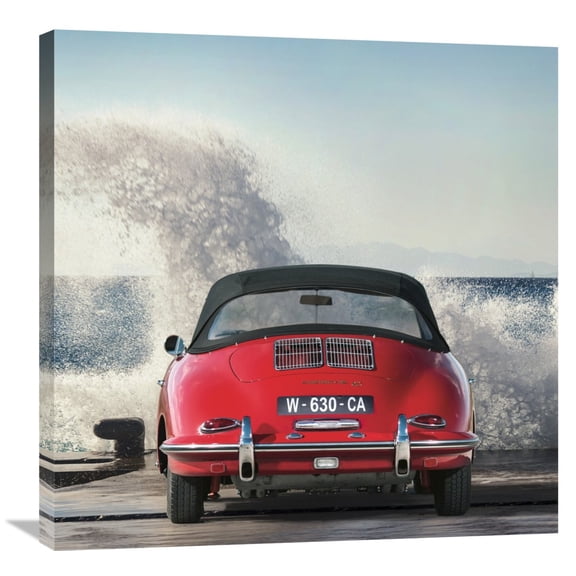 Global Gallery Gasoline Images,'Ocean Waves Breaking on Vintage Beauties (detail 1)' Stretched Canvas Artwork