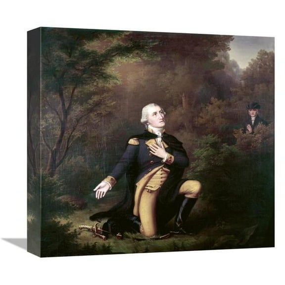 Global Gallery George Washington in Prayer at Valley Forge Art Print - Paul Weber