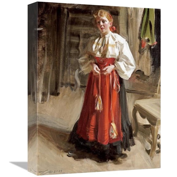 Global Gallery  Girl in Orsa Costume Art Print