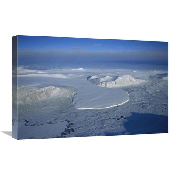 Global Gallery  Glacier Spilling Into the Ross Sea - Taylor Dry Valley - Antarctica Art Print - Tui De Roy