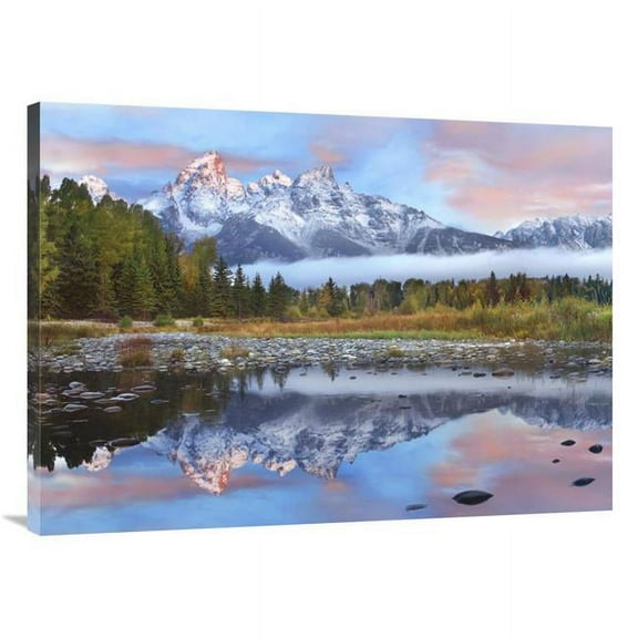 Global Gallery  Grand Tetons Reflected in Lake - Grand Teton National Park - Wyoming Art Print - Tim Fitzharris