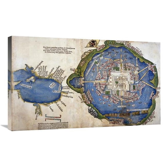 Global Gallery Gulf of Mexico & Mexico City Art Print - Hernando Cortes