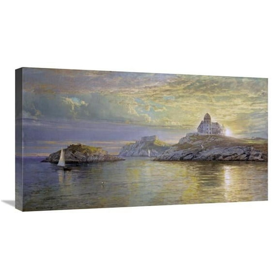 Global Gallery  Harbor Entrance on Bull Point - Newport & Rhode Island Art Print - William Trost Richards