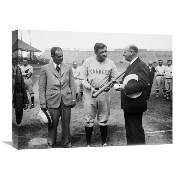 Global Gallery Harris and Ewing Collection (Library of Congress) 'Babe Ruth, 1928' Canvas Wall Art