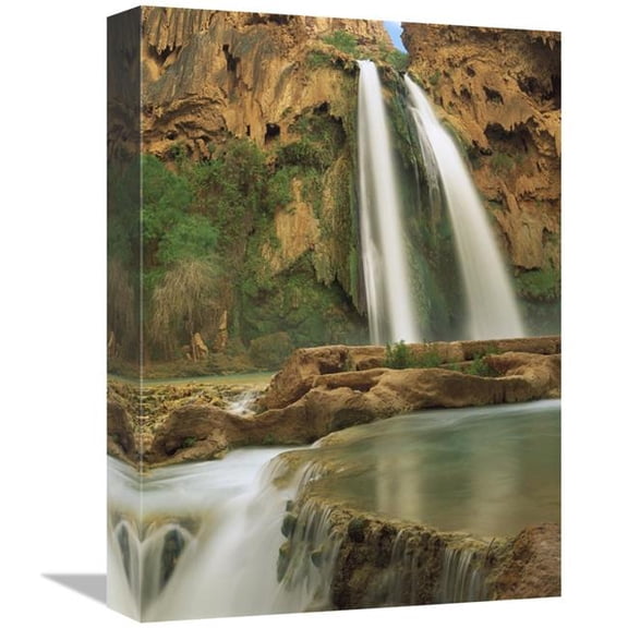 Global Gallery  Havasu Creek - Lined with Cottonwood Trees - Havasu Falls - Grand Canyon - Arizona Art Print - Tim Fitzharris