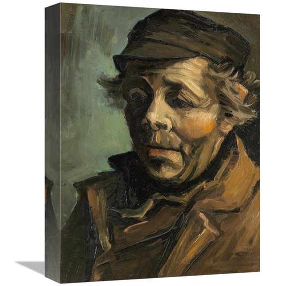 Global Gallery Head of a Peasant with Cap Art Print - Vincent Van Gogh