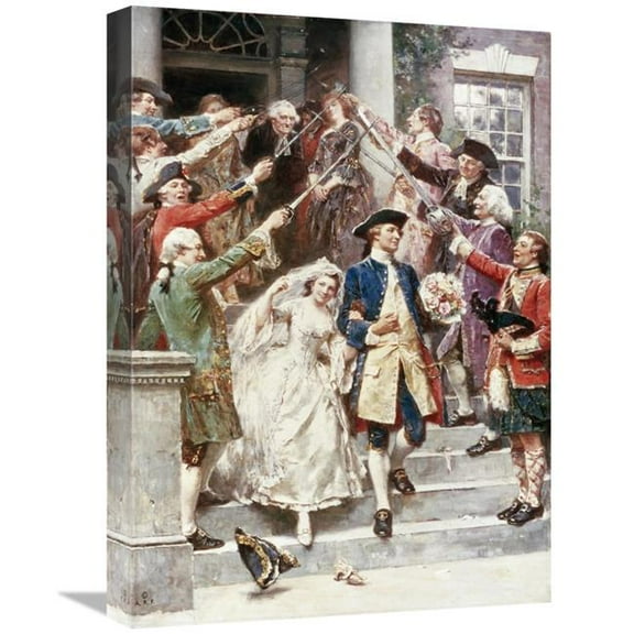 Global Gallery Here Comes the Bride - Wedding of Washington Art Print - Jean Leon Gerome Ferris