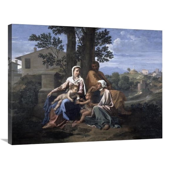 Global Gallery  Holy Family in a Landscape Art Print