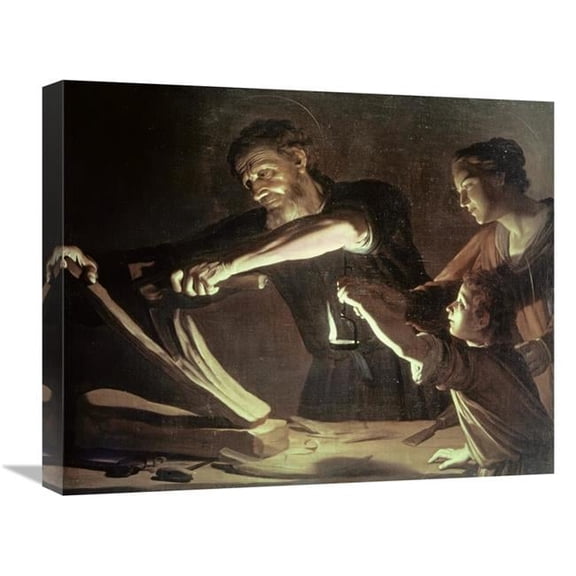 Global Gallery Holy Family in the Carpentry Shop Art Print - Gerrit Van Honthorst 22 in.