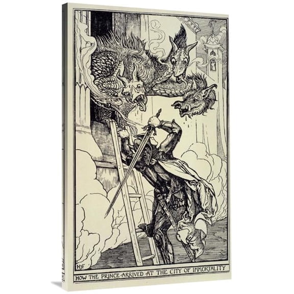 Global Gallery How the Prince Arrived at the City of Immortality Art Print