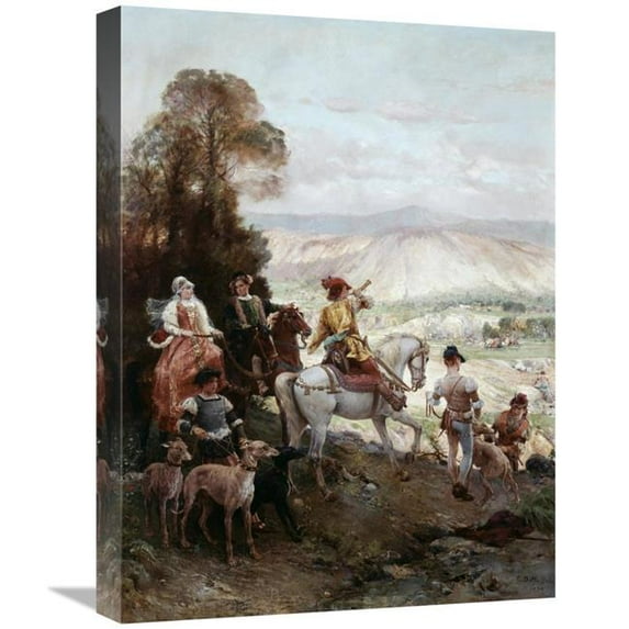 Global Gallery Hunting Party Art Print - Cesare Agostino Detti - 22in.