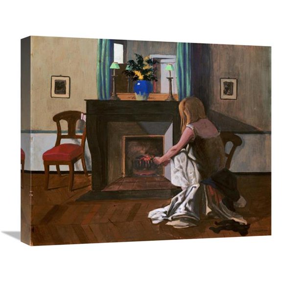 Global Gallery  Interior with a Woman in a Shirt Art Print - Felix Vallotton