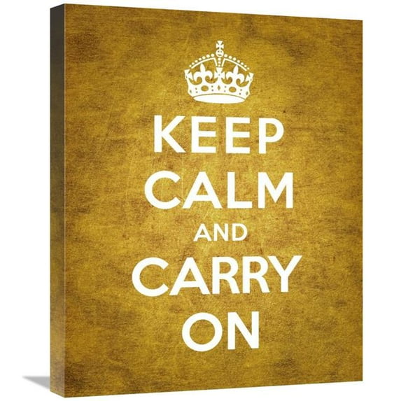 Global Gallery  Keep Calm & Carry on - Vintage Orange Art Print - The British Ministry of Information