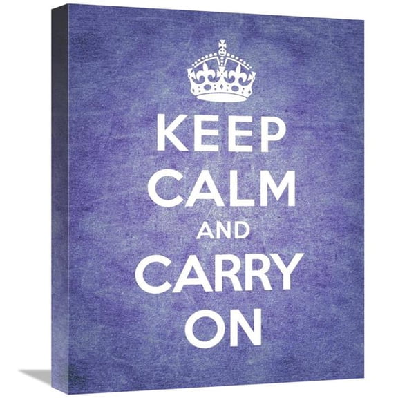 Global Gallery  Keep Calm & Carry on - Vintage Purple Art Print - The British Ministry of Information