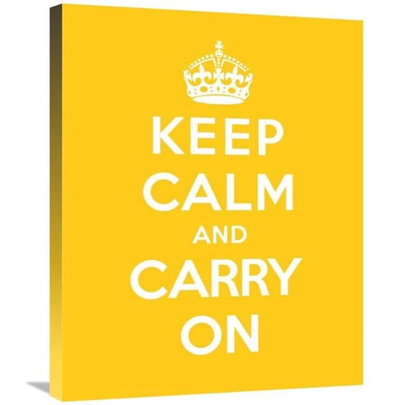 Global Gallery Keep Calm & Carry on - Yellow Art Print - The British Ministry of Information