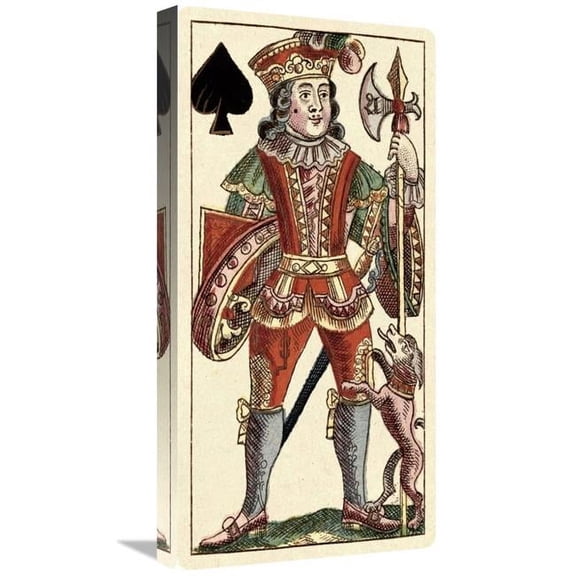 Global Gallery Knave of Spades - Bauern Hochzeit Deck Art Print - Andreas Benedictus Gobl