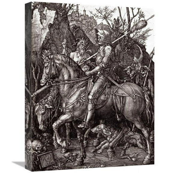 Global Gallery Knight - Death & the Devil Art Print - Albrecht Durer