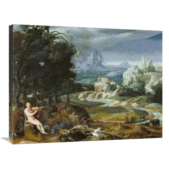 Global Gallery Landscape with Orpheus Art Print - Unknown 16th Century Flemish Painter