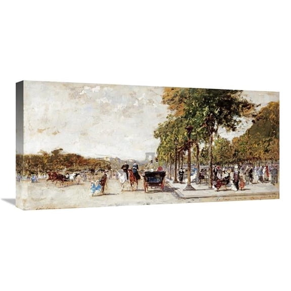 Global Gallery  Les Champs Elysees - Paris Art Print - Luigi Loir