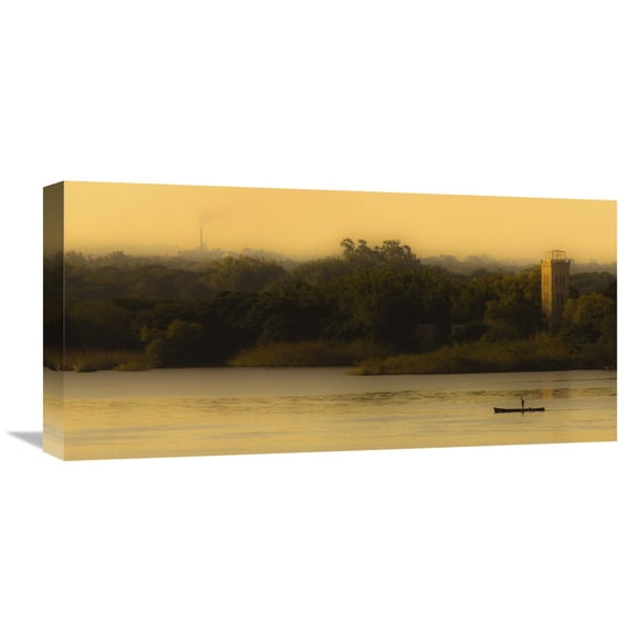 Global Gallery Lisandro Trarbach,'Fishing At Sunset' Stretched Canvas Artwork