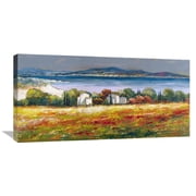 Global Gallery Luigi Florio,'Borgo mediterraneo' Stretched Canvas Artwork