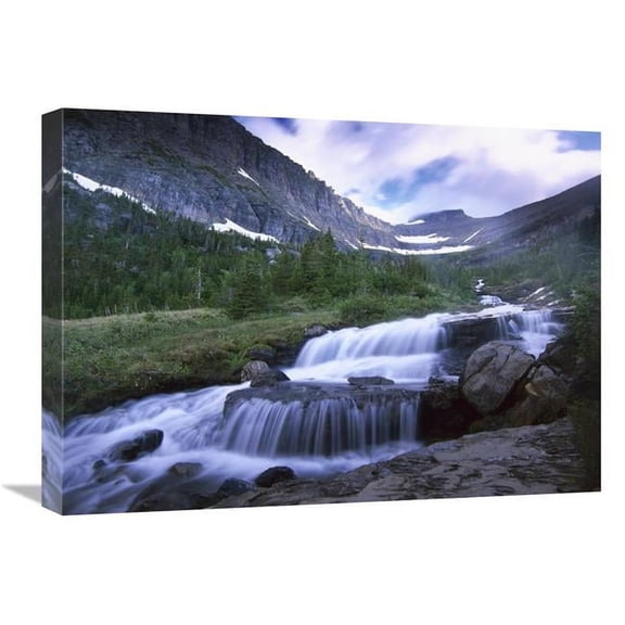 Global Gallery Lunch Creek Cascades - Glacier National Park - Montana Art Print - Tim Fitzharris