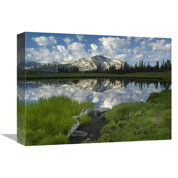 Global Gallery Mammoth Peak & Scattered Clouds Reflected in Lake - Yosemite National Park - California Art Print - Tim Fitzharris