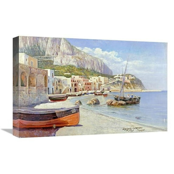 Global Gallery Marina Grande - Capri Art Print - Holgar Hvitfeld Jerichau