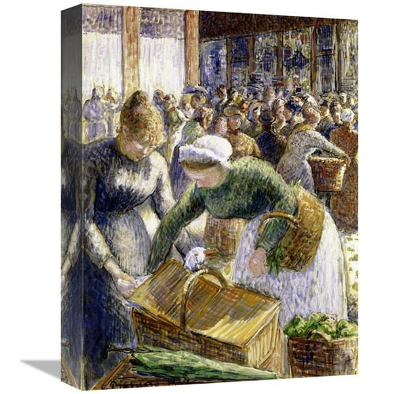 Global Gallery Market at Pontoise - Paris Art Print - Camille Pissarro