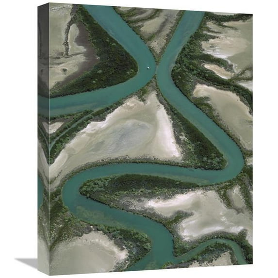 Global Gallery Meandering Rivers - Gulf of Carpentaria - Northern Territory - Australia Art Print - Jean-Paul Ferrero