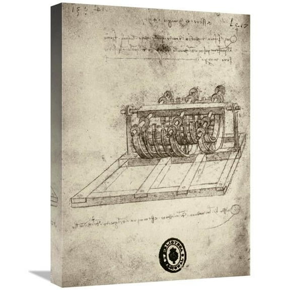 Global Gallery  Mechanical Sketches Art Print - Leonardo Da Vinci