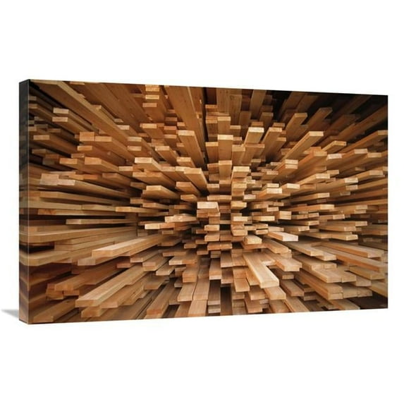 Global Gallery Milled Wood Planks in A Stack - Europe Art Print - Flip De Nooyer